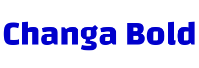 Changa Bold 字体